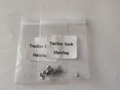 10pcs Dental Lingual Buttons With Traction Hook Mesh Base Round Long Short