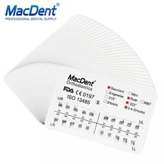 MacDent Dental Orthodontic Brackets Braces Standard Roth.022 Hooks 3-4-5 FDA