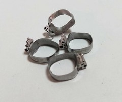 4Pcs Dental orthodontic molar band with lingual sheath Roth 0.022 U3&L2 No-Conv