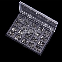 80PCS Orthodontic Dental Bands W+ Buccal Tube 1st Molar Roth 022″16#-35# AZDENT