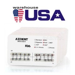 AZDENT Orthodontic Dental Brackets Roth MBT.022/.018 Hooks/Niti Round Arch Wire