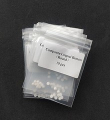 2 Bags Dental Orthodontic Ceramic Lingual Buttons Bondable Round Mesh Base