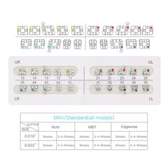 10Packs Dental Orthodontic Metal Brackets Braces Standard MBT.022 Hooks 3 AZDENT