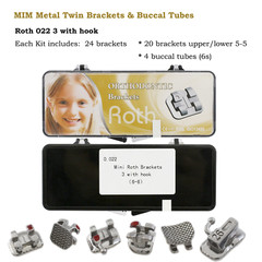 Dental Orthodontic Brackets Mini Braces Metal Buccal Tubes MBT Roth 022 3 345w/h
