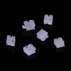 Dental Orthodontic Ceramic Brackets Braces 5/5 MBT Slot 0.022 Hooks 3-4-5