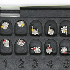 5×Dental Orthodontic Bracket Mental Monoblock Braces Mini roth 0.22 345 HK 5*5