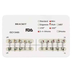 6 Types Dental Orthodontic Brackets Braces Roth Standard/Mini 022/018 3/345 Hook