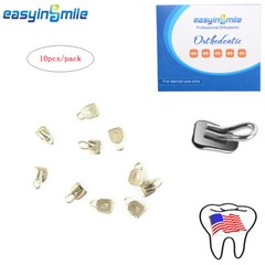 Dental Orthodontic Lingual Buttons Traction Hook Round/Rectangular Type 10Pcs/pk