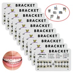 1-10 Kits Dental Orthodontic Bracket Braces Standard Roth 022 3-4-5 Hooks FDA Or