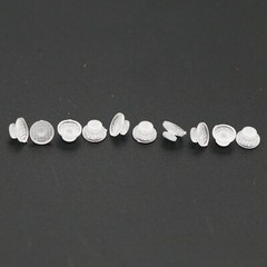 US 100Pcs Dental Orthodontic Ceramic Lingual Button Clear Bondable Mesh Base