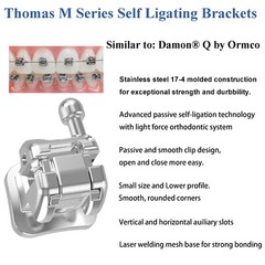 Dental Ormco Damon Q Orthodontic Self Ligating Bracket Brace Molar Tube MBT 022