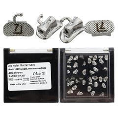 40pcs VENUS Dental Orthodontic Buccal Tubes 1st 2nd Molar Tube Roth MBT 022 Mini