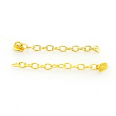 6Pc Dental Orthodontic Traction Chain Lingual Button 18K Golden rectangular mesh
