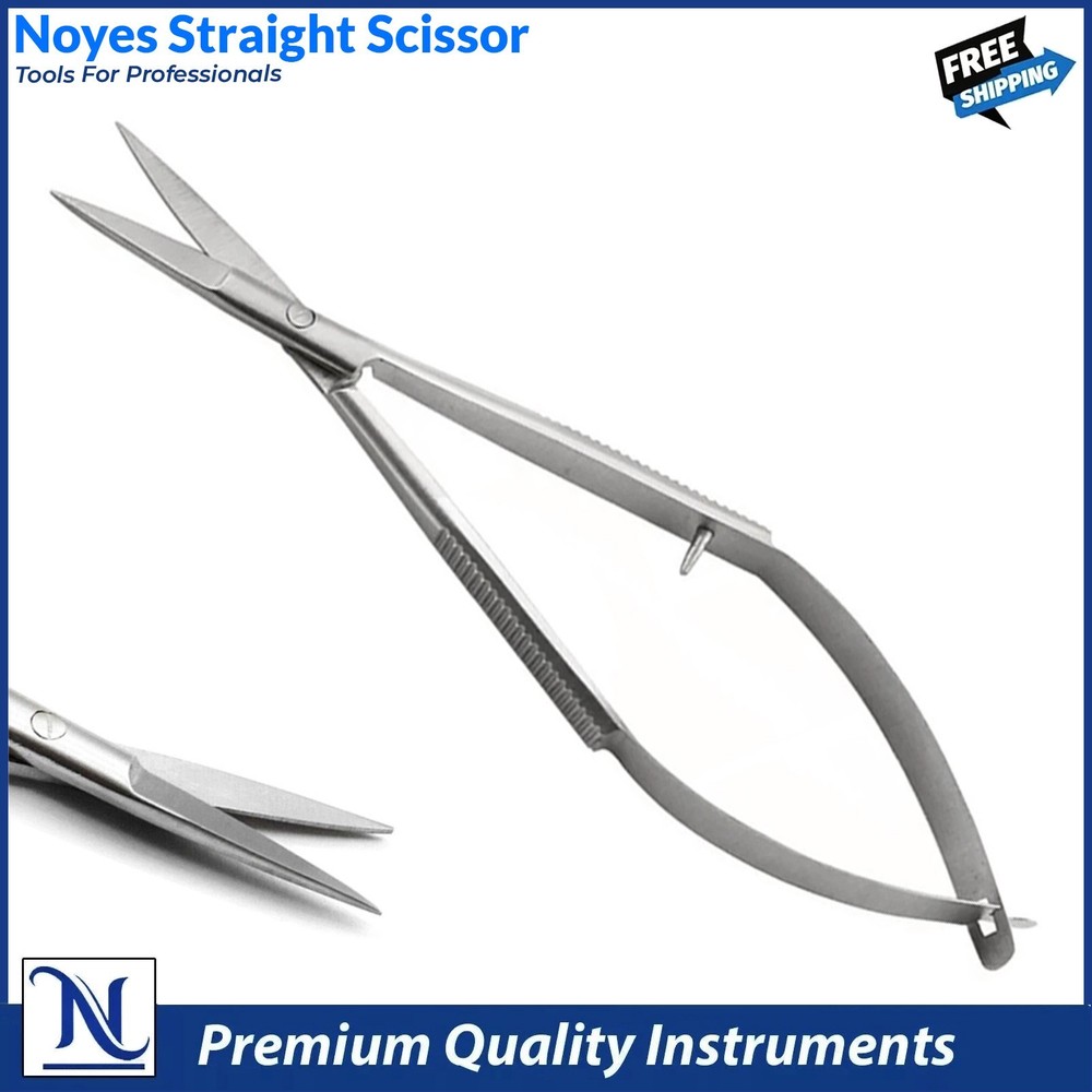 Microsurgical Kit Surgical Noyes Scissors Needle Holder Forceps Tissue Tweezers