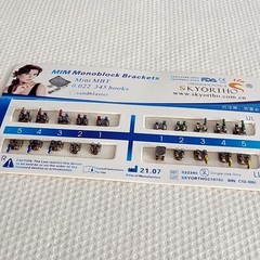 5Sets Dental Orthodontic MIM Monoblock Brackets Mini MBT 022 345Hook Mesh Base