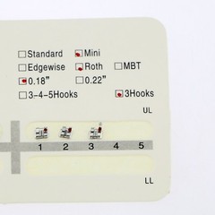 10Packs Dental Orthodontic Metal Brackets Mini Roth 018 Slot 3 Hooks Upper 6Pcs