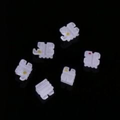 5Sets Dental Orthodontic Ceramic Brackets Braces Roth/MBT Slot 0.022 Hooks 3-4-5