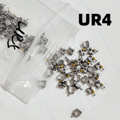 100pcs Dental Orthodontic Bracket Braces Bulk Mini Roth 022 Slot Hooks 345 Metal