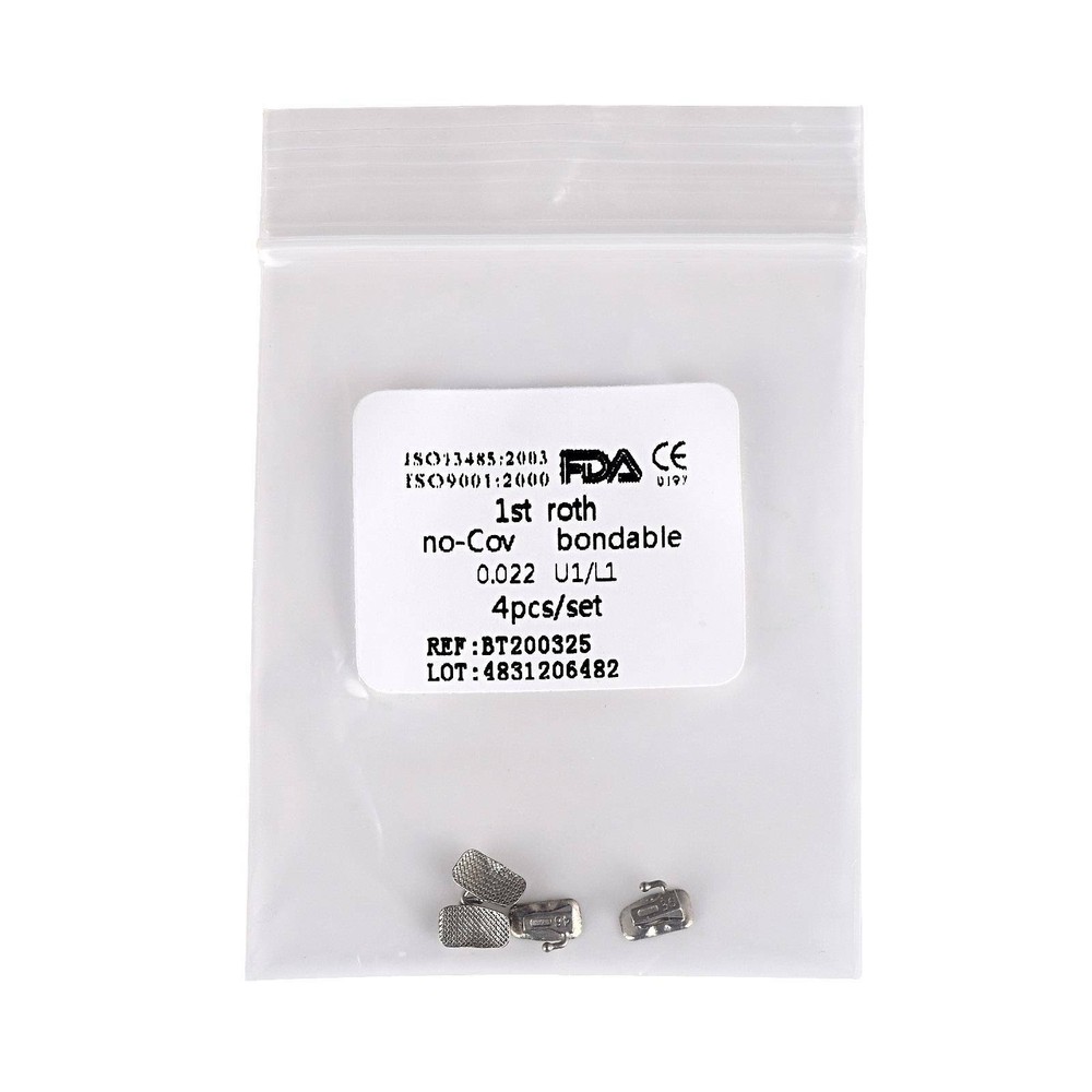4PCS Dental Orthodontic 1st/2nd Molar Bracket Buccal Tube Bondable 022 Roth Mbt