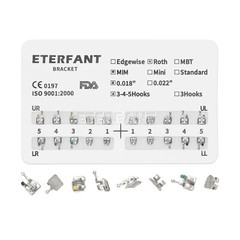 Dental Ortho Brackets Braces Metal Mini MBT/Roth 018/022 MIM Monoblock 345Hooks
