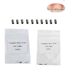 Dental Ortho Crimpable Mini Stops 0.8/0.5mm Crimpable Hooks Round Wires 10pcs/pc