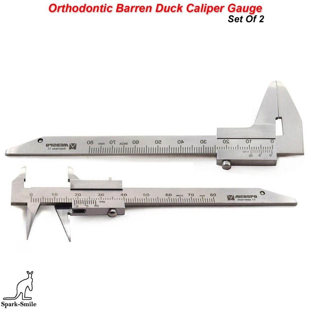 Ortho Duck Barren Double Head Caliper Measuring Gauge Dental Implant Instruments