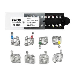 PROB Dental Orthodontic Metal Brackets Brace MIM MBT/ROTH 022/018 345H Monoblock