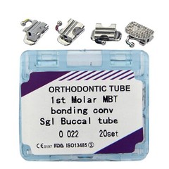 80 Tubos Ortodoncia Buccal Tube 1st Molar Single Tube Roth MBT 022 Bondable Conv