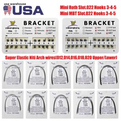Orthodontic Dental Bracket Braces 022 / Super Elastic Niti Arch Wire