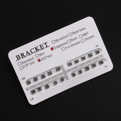 Dental Orthodontic Mini/Standard Edgewise Metal Bracket 022 No Hooks Monoblock