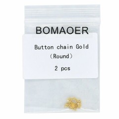 Dental Orthodontic Button Chains Lingual Chain Gold Plated 2pcs/pack Round