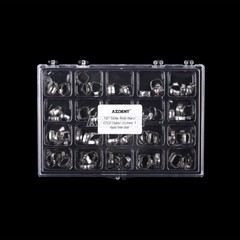 80PCS Orthodontic Dental Bands W+ Buccal Tube 1st Molar Roth 022″16#-35# AZDENT