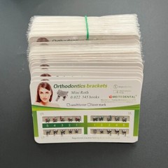 5 Sets Dental Orthodontic Metal Brackets Mini Roth 022 345 hooks Mesh Base