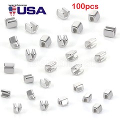 100pcs AZDENT Dental Orthodontics Crimpable Hooks Stops Type for Arch Wires