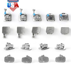 5 Sets Dental Ortho MIM Self Ligating Brackets Mini Roth.022 Hooks 345 1st Molar