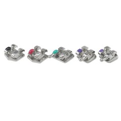 10 Sets Dental Orthodontic Brackets Mini Metal Braces Roth 022 345 Hooks MIM 5-5