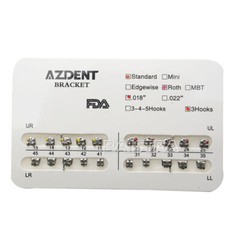 10 Packs Dental Orthodontic Standard/ Min Brackets Roth/MBT/Edgewise With Hooks