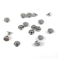 10x Dental Orthodontic Metal Lingual Buttons Bondable Round Mesh Base for Braces