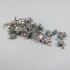 50 Pcs Dental Orthodontic Metal Brackets Standard MBT 022 345 Hooks In Bulk