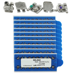 10 sets Dental Orthodontic Brackets Metal Braces MIM Mini Roth 022 345 Hooks 5-5