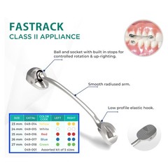Dental Orthodontic Class II Appliance Kit Distalizer Corrector Bondable Rubber