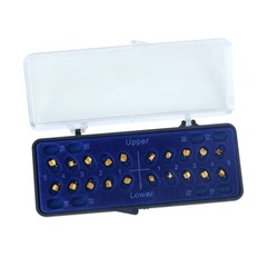 Dental Orthodontic Metal Brackets Braces 24K Gold Plated Mini MBT.022 345 Hooks