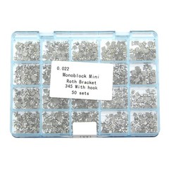 50 Set Dental Orthodontic Monoblock Metal Brackets Braces One Piece MBT Roth 022