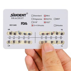 20 Packs Dental Orthodontic Metal Braces Brackets Mini Roth 022 Hooks 345 #2 FDA