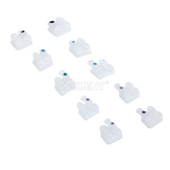 5 Pack AZDENT Dental Orthodontic Ceramic Bracket Braces Roth .022 Hooks 3 4 5