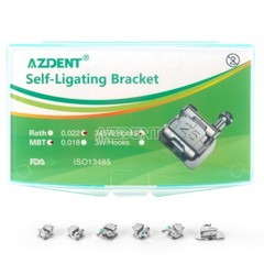 24Pcs AZDENT Dental Ortho Self-Ligating Bracket Braces MINI MBT 0.022 Hooks 345