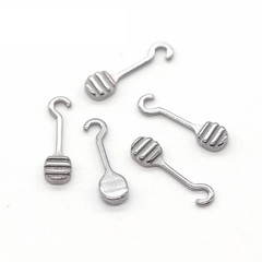 10 Pieces Bondable Sliding Crimpable Hook Long Curved 10Pcs/pack Left Right