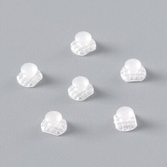 Dental Orthodontic Ceramic Transparent Lingual Button Rectangular Mesh Base