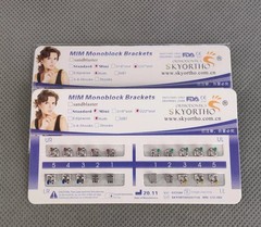 5 Sets Dental Orthodontic Metal Brackets MIM Monoblock Mini Roth 022 no hooks