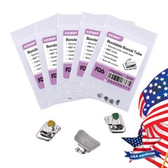 AZDENT Dental Ortho Buccal Tube Non-Conv 1st/2nd Molar Roth/MBT .022 Bondable